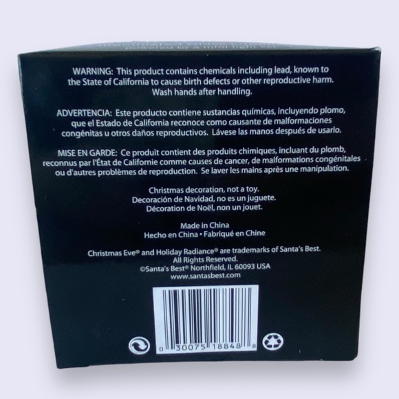 NWT Santa’s Best Holiday Radiance Illuminated Glass Ornament - Picture 10 of 13